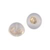Real 14K Gold Hypoallergenic Safe All Day Comfort Soft Clear Skin Friendly Silicone Slider Earring Backs - Promo Shape - 14K Yellow Gold (Sold by The Pair) view 1
