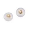 Real 14K Gold Hypoallergenic Safe All Day Comfort Soft Clear Skin Friendly Silicone Slider Earring Backs - Promo Shape - 14K Yellow Gold (Sold by The Pair) view 2
