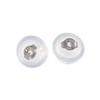 Real 14K Gold Hypoallergenic Safe All Day Comfort Soft Clear Skin Friendly Silicone Slider Earring Backs - Promo Shape - 14K White Gold (Sold by The Pair) view 2