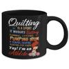 Quilting Is A Sport It Involves Batting Running, Stitches Pumping Iron Rowing, Hooping Hunting For Fabric Yay I'm an Athlete Mug Quilter Coffee Mugs view 2