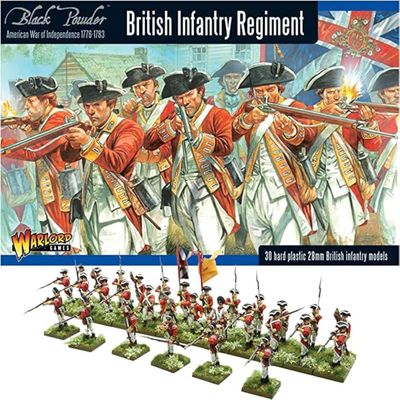 Wargames Delivered - Warlord Games Waterloo - Black Powder 2nd Edition 28mm Miniatures Starter Set -122 Infantry, 12 Cavalry, 1 War Machine, 4 Crew Figures Model Kit