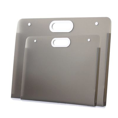 Plastic Art Portfolio, Large Art Portfolio with Handles,Waterproof Portfolio Folder for Artwork, Arts Storage Case for Drawing Sketch Photography Poster (Black 2pcs(22.44x17.32'' and 17.32x13.22''))