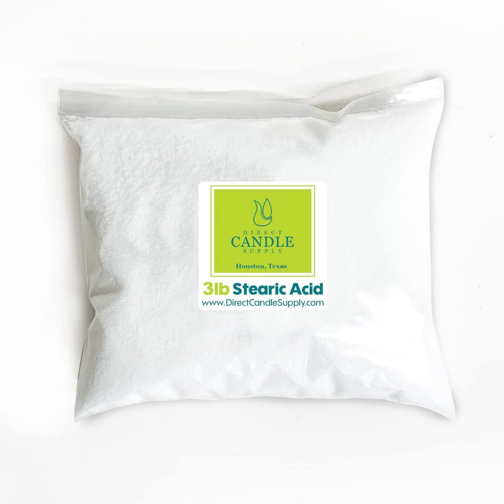 Direct Candle Supply - Stearic Acid for Candle Making/Soap Making and Cosmetics - Vegetable Based (3 lb)