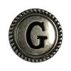 Cowboy Craft Pack of 5 Antique Silver 1-1/8" Letter Initial Alphabet Conchos Screw Back Concho (Antique, G) view 1