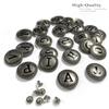 Cowboy Craft Pack of 5 Antique Silver 1-1/8" Letter Initial Alphabet Conchos Screw Back Concho (Antique, G) view 3