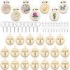 ZOCONE 20 Packs Mini Embroidery Hoops, Small Ring Tiny Embroidery Hoops with Keychain Earring Hooks Jump Rings, Round Wood Hoops for DIY Embroidery Necklace Jewelry Pendant and Keychain view 1