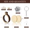 ZOCONE 20 Packs Mini Embroidery Hoops, Small Ring Tiny Embroidery Hoops with Keychain Earring Hooks Jump Rings, Round Wood Hoops for DIY Embroidery Necklace Jewelry Pendant and Keychain view 2