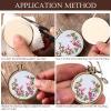 ZOCONE 20 Packs Mini Embroidery Hoops, Small Ring Tiny Embroidery Hoops with Keychain Earring Hooks Jump Rings, Round Wood Hoops for DIY Embroidery Necklace Jewelry Pendant and Keychain view 3