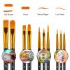Paint Brushes Set, 60 Pcs Paint Brushes for Acrylic Painting, Oil Watercolor Acrylic Paint Brush, Artist Paintbrushes for Body Face Rock Canvas, Adult Drawing Arts Crafts Supplies, Black view 2