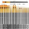 Paint Brushes Set, 60 Pcs Paint Brushes for Acrylic Painting, Oil Watercolor Acrylic Paint Brush, Artist Paintbrushes for Body Face Rock Canvas, Adult Drawing Arts Crafts Supplies, Black view 3