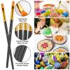 Paint Brushes Set, 60 Pcs Paint Brushes for Acrylic Painting, Oil Watercolor Acrylic Paint Brush, Artist Paintbrushes for Body Face Rock Canvas, Adult Drawing Arts Crafts Supplies, Black view 4