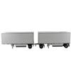 Diecast Masters 1:50 Scale Wabash National 28' White Pup Trailers | Transport Series Model 91036 view 1