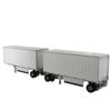 Diecast Masters 1:50 Scale Wabash National 28' White Pup Trailers | Transport Series Model 91036 view 3