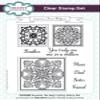 CREATIVE EXPRESSIONS CLEAR STAMP SET, Square Teabag view 1
