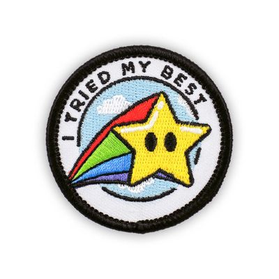 Winks For Days Adulting Merit Badge Embroidered Iron-On Patch (I Tried My Best)