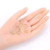 Adabele 50pcs Raw Brass Strong Leverback Earring Hooks Ear Wire Connector Unplated/Uncoated for DIY Craft Earrings Jewelry Making CX193 view 2