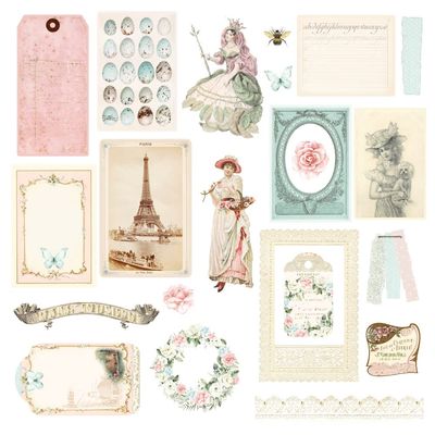 Miel Collection Ephemera - 21 pcs w/foil Detail
