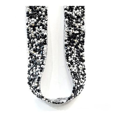HANRUO 1 Yard/lot Width 15mm Many Colors Rhinestone Banding Crystal Silver Rhinestones Trimming DIY (Color : 0019, Size : 2.5cm (25mm))