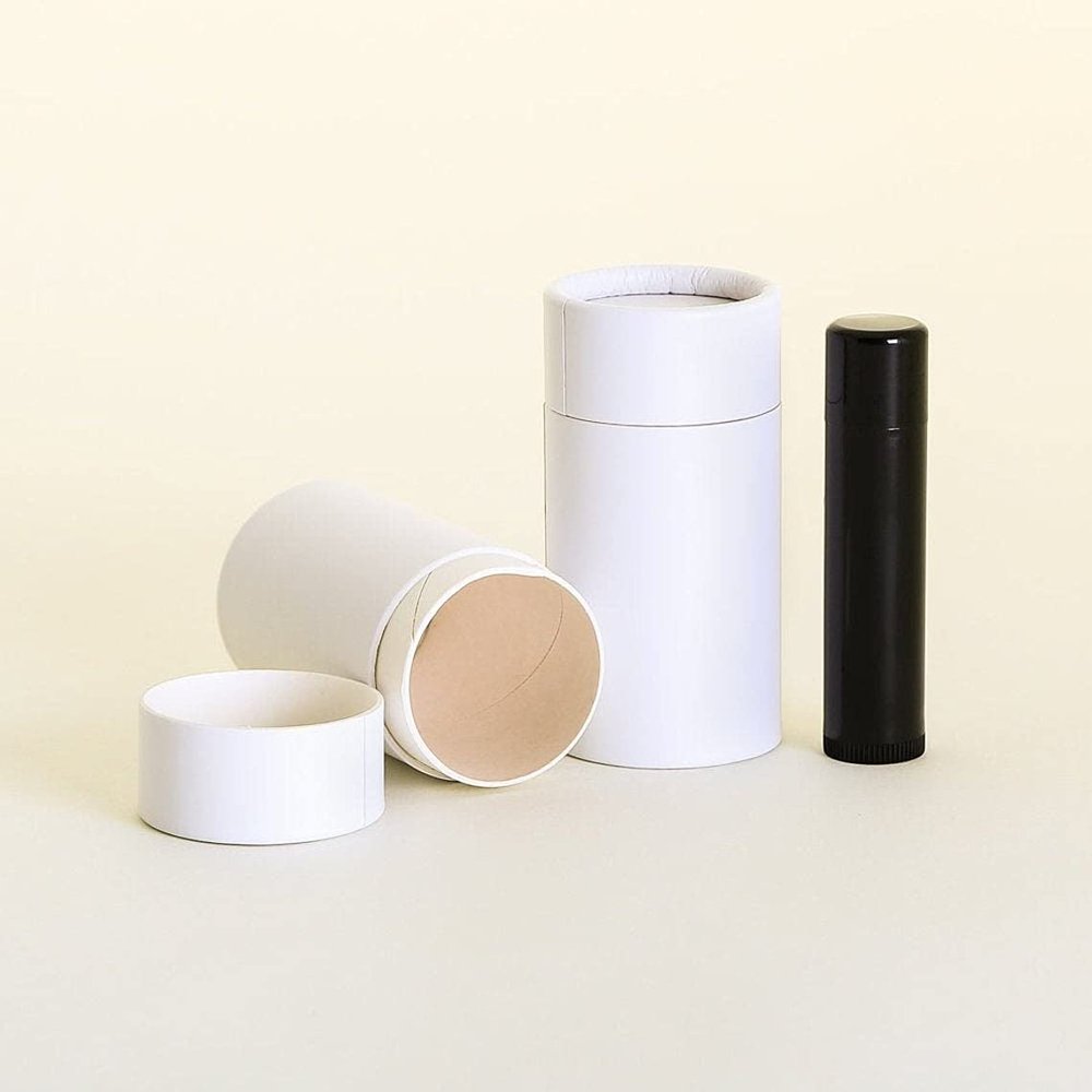 40 mL White Kraft Paperboard Lip Balm/Salve/Cosmetic/Lotion Tubes (500)