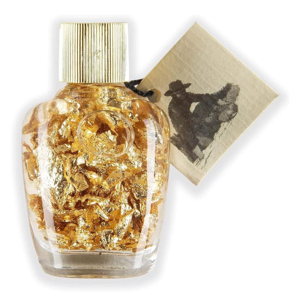 KALIFANO 24k Gold Foil Flakes in Water Vial - Metallic Leaf DIY Souvenir Gift used for Good Luck and Wealth