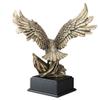 Same Day Awards Gold Flag Eagle Award Trophy with Free Engraving Gold Eagle with Wings Spread for Military Police Firefighter Recognition Patriotic Achievement Award (11") view 3