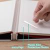 HoneyTolly Large Photo Album Self Adhesive for 4x6 5x7 8x10 Pictures Magnetic Scrapbook Album 20 Sheets / 40 Pages Linen Cover DIY Photo Album with A Metallic Pen and and Plastic Board(White) view 4