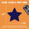 Star Shape Excellent Self-Inking Rubber Stamp for Stamping Ink Stamper Crafting Planners - 1/2 Inch Mini - Sky Blue Ink view 2