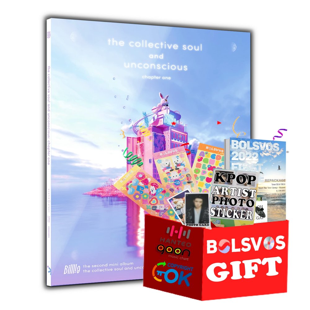 Billlie - the collective soul and unconscious : chapter one [Soul ver.] (2nd Mini Album) Album+Pre Order Limited Benefits+BolsVos K-POP eBook (21p),3EA BolsVos Stickers for Toploader, Photocards