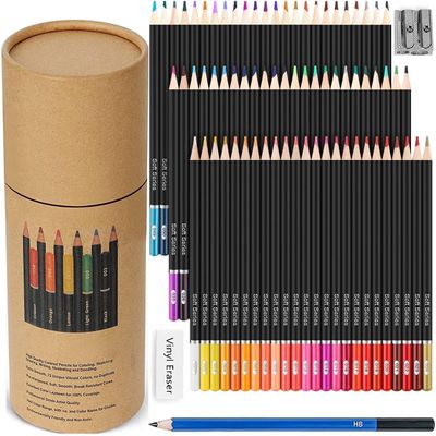 Corslet 75 Pc Pencil Colour Set 72 Colour Pencils for Artists 1 Sharpener 1 Eraser for Adult Coloring Books School Supplies Soft Core Colour Pencil Set for Kids Sketching Drawing Pencils Art Supplies