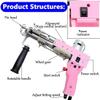 ZWJABYY Electric Carpet Tufting Gun,7-19Mm Cut Pile Rug Tufting Gun,5-45 Stiches/Secs Hand-Held Cut Pile Flocking Machine,High Speed Carpet Weaving,for Handmade DIY Beginners,Pink view 4