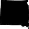 Infusion South Dakota State Rubber Stamp, 1 X 2'' Wood Stamp view 2