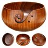 Joyeee Wooden Yarn Bowl, Yarn Holder for Crocheting, Crochet Bowl Accessories Holder with Holes Handmade to Prevent Slipping, Perfect Crochet Holder for Crocheting and Knitting Mothers Day Gift 7.9'' view 1