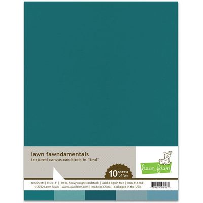 Lawn Fawn LF2841 Textured Canvas Cardstock - Teal