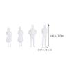 SUPVOX the Uncolored Model Miniature White People Figures 50 Pcs Plastic Figurines for Architectural Landscape Model Train Layout 1.06 Inch view 2