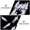 SUPVOX the Uncolored Model Miniature White People Figures 50 Pcs Plastic Figurines for Architectural Landscape Model Train Layout 1.06 Inch view 4