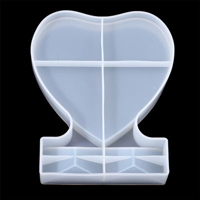 AGCFABS 1Pcs Rectangle & Heart Shape Photo Frame Silicone Mould DIY Personalized Photo Silicone Tool, Mirror Decoration Silicone Mold for DIY Home Decoration (Heart Shape L)