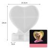 AGCFABS 1Pcs Rectangle & Heart Shape Photo Frame Silicone Mould DIY Personalized Photo Silicone Tool, Mirror Decoration Silicone Mold for DIY Home Decoration (Heart Shape L) view 2