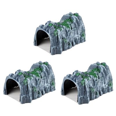 NWFashion Model Scenery 1:160 Scale N Gauge Plastic Rockery Tunnel Track Train Accessories Toy (3PCS)