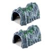 NWFashion Model Scenery 1:160 Scale N Gauge Plastic Rockery Tunnel Track Train Accessories Toy (2PCS) view 1
