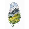 MARUSSIA Oven Mountain Landscape I Counted Cross Stitch Kit 16 x 30 cm view 1