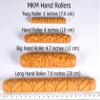 MKM Pottery Tools Wood Big Hand Rollers for Clay (BHR-102 Field Pattern) view 4