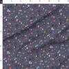 Spoonflower Fabric - 80S Rock & Roll Pins Music Retro Denim Band Typography Words Fashion Printed on Denim Fabric by The Yard - Bottomweight Apparel Home Decor Upholstery view 4