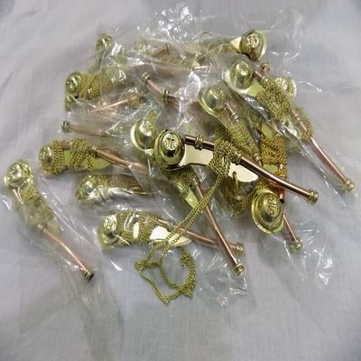 Brass Copper Boatswain 5" Whistle with Chain Bosun Call Pipe Nautical - Set of 20