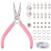 SUNNYCLUE Jewelry Pliers Making Supplies Kit Round Nose Pliers 32Feet Copper Jewelry Wire 40pcs Jump Rings 40pcs Crimp Beads & 40pcs Bead Tips for Jewelry Pliers Findings view 1