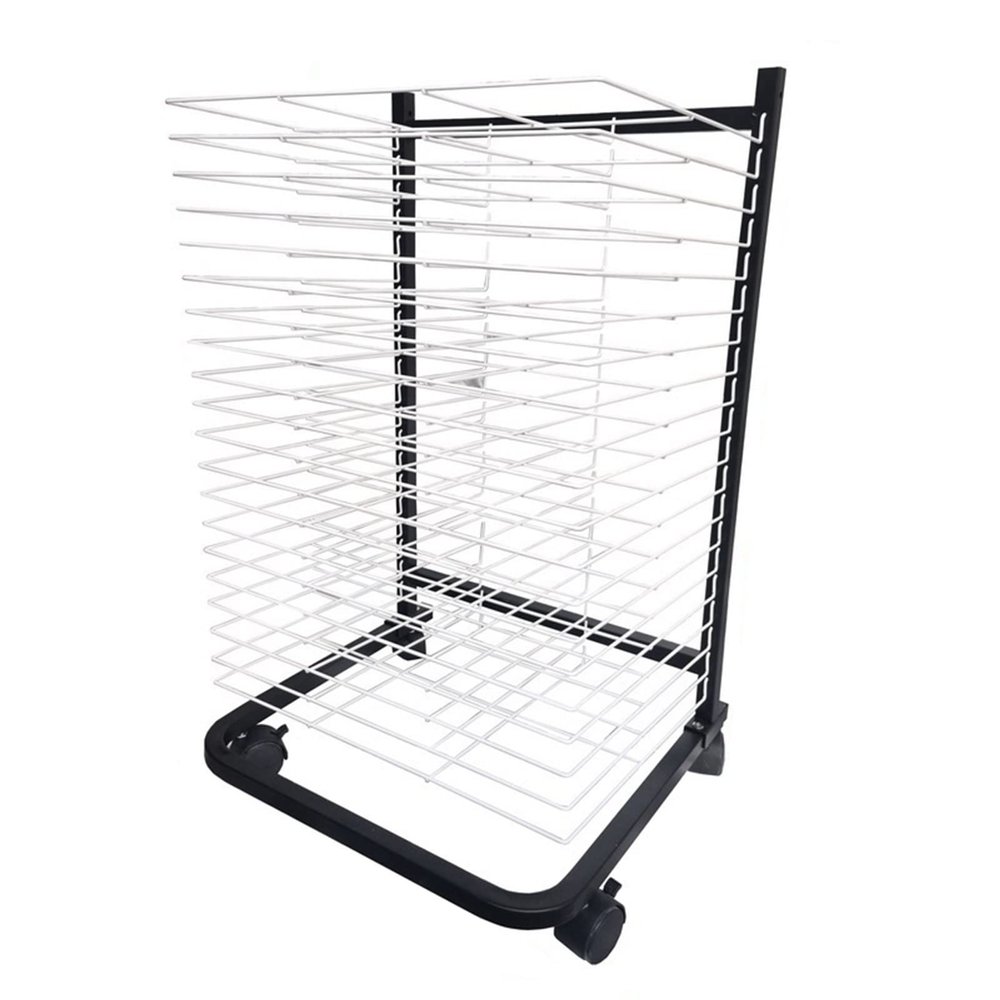 Art Drying Rack for Classroom Drying Rack for Art Drying Rack for Art Metal Wire Work Display Rack, Solid Metal, Art Carts With Wheels for Classroom Art Studios and Home Use. Drying & Print Racks