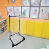Art Drying Rack for Classroom Drying Rack for Art Drying Rack for Art Metal Wire Work Display Rack, Solid Metal, Art Carts With Wheels for Classroom Art Studios and Home Use. Drying & Print Racks view 3