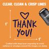 Thank You Fun Text with Heart Self-Inking Rubber Stamp Ink Stamper for Stamping Crafting Planners - 1 Inch Medium - Red Ink view 2
