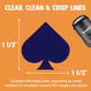 Card Suit Spades Self-Inking Rubber Stamp Ink Stamper for Stamping Crafting Planners - 1-1/2 Inch Large - Blue Ink view 2