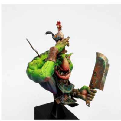 LIANGFANG 1/10 Troll Cook Chicken Quest 60Mm Bust Resin Kit DIY Toys Unassembled Unpainted Resin Model