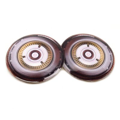 Mechanical Robot Glass Eyes 6mm to 60mm Technology Fantastic Jewelry Making Art Doll Parts Taxidermy Sculpture Flatback Domed Cabochons (8mm)